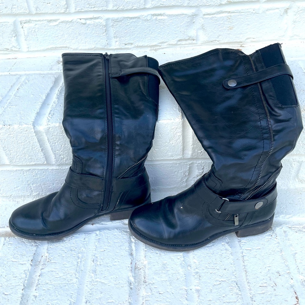 Bare traps pleather boots women with zipper